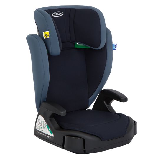 Graco Kindersitz Junior Maxi i-Size R129 ab 3,5 Jahre - 12 Jahre (100 cm - 150 cm) inkl. Getränkehalter nur 3,5 kg leicht - Navy