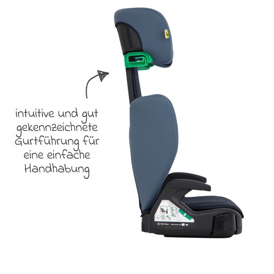 Graco Kindersitz Junior Maxi i-Size R129 ab 3,5 Jahre - 12 Jahre (100 cm - 150 cm) inkl. Getränkehalter nur 3,5 kg leicht - Navy