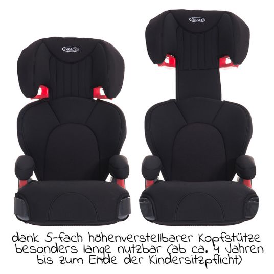 Graco Child seat Logico L - Group 2/3 - from 4 years - 12 years - (15-36 kg) - Midnight Black