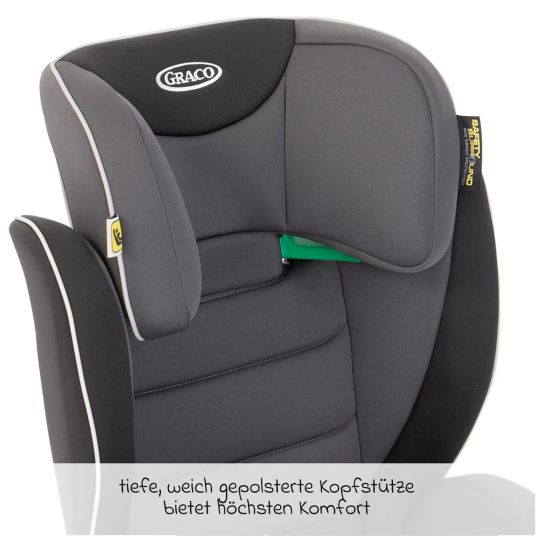 Graco Logico L i-Size child seat from 3 years - 12 years (100 cm -150 cm) incl. cup holder & car seat protector - Midnight