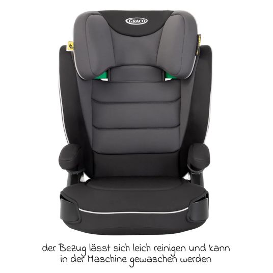 Graco Kindersitz Logico L i-Size ab 3,5 Jahre - 12 Jahre (100 cm -150 cm) inkl. Getränkehalter & Autositz-Schutzunterlage - Midnight