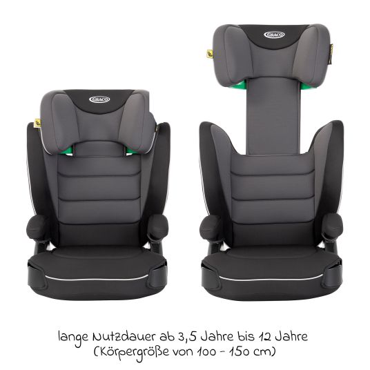 Graco Logico L i-Size child seat from 3 years - 12 years (100 cm -150 cm) incl. cup holder - Midnight