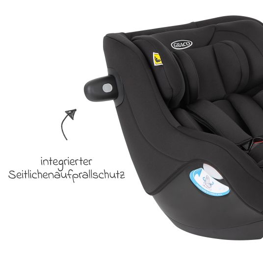 Graco Reboarder child seat SnugGo i-Size R129 from birth - 4 years (40 cm - 105 cm) incl. seat reducer - Midnight