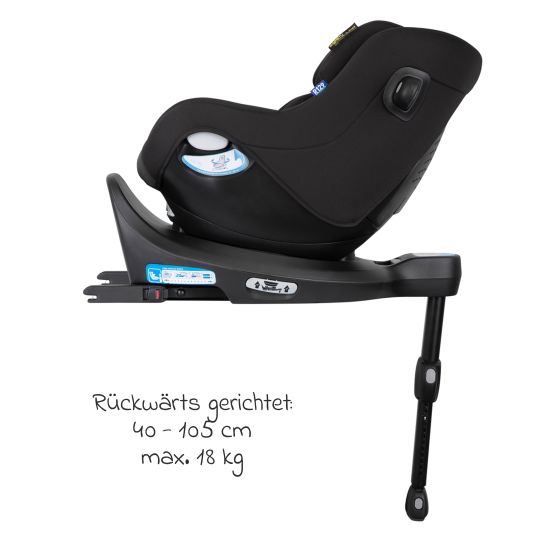 Graco Reboarder-Kindersitz SnugGo i-Size R129 ab Geburt - 4 Jahre (40 cm - 105 cm) inkl. Sitzverkleinerer - Midnight