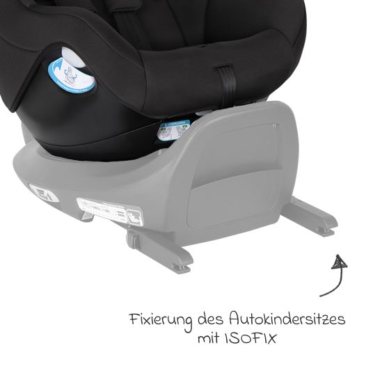 Graco Seggiolino Reboarder SnugGo i-Size R129 dalla nascita ai 4 anni (40 cm - 105 cm) con riduttore di seduta incluso - Midnight