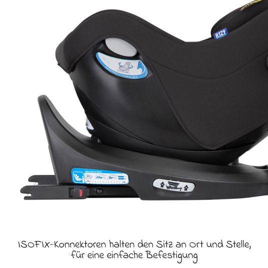 Graco Reboarder-Kindersitz SnugGo i-Size R129 ab Geburt - 4 Jahre (40 cm - 105 cm) inkl. Sitzverkleinerer - Midnight