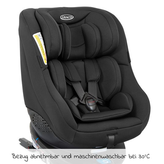 Graco Reboarder-Kindersitz Turn2Me Gruppe 0+/1 - ab Geburt - 4 Jahre (ab Geburt - 18 kg) inkl. Sitzverkleinerer - Black