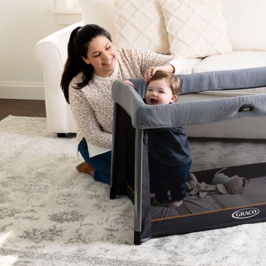 Graco Travel cot FoldLite from birth - 3 years only 6.78 kg light incl. carrycot - Shadow