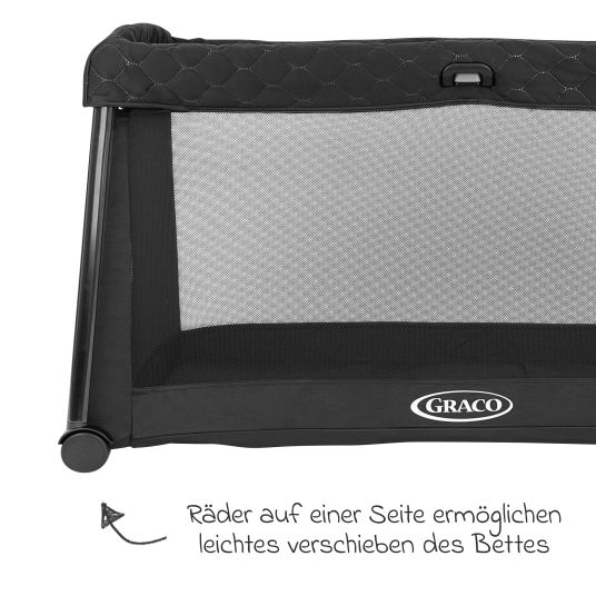 Graco Reisebett FoldLite LX ab Geburt - 3 Jahre nur 6,78 leicht inkl. Transporttasche - Midnight