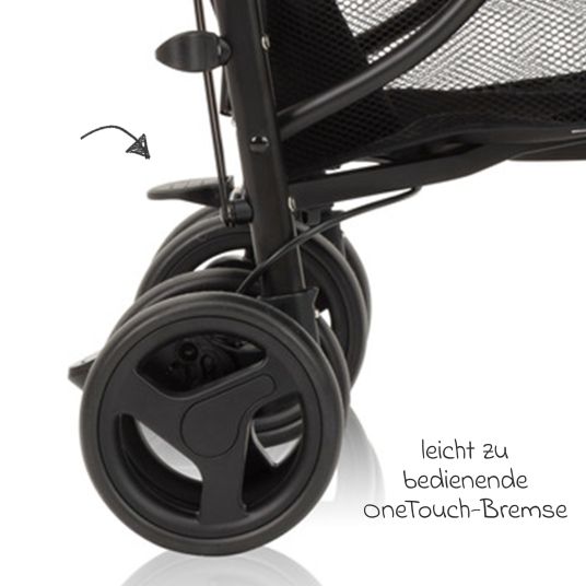 Graco Travelite travel buggy & pushchair only 7 kg light with reclining position - Black & Grey