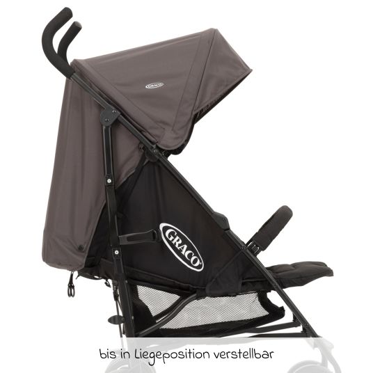 Graco Travelite travel buggy & pushchair only 7 kg light with reclining position - Black & Grey
