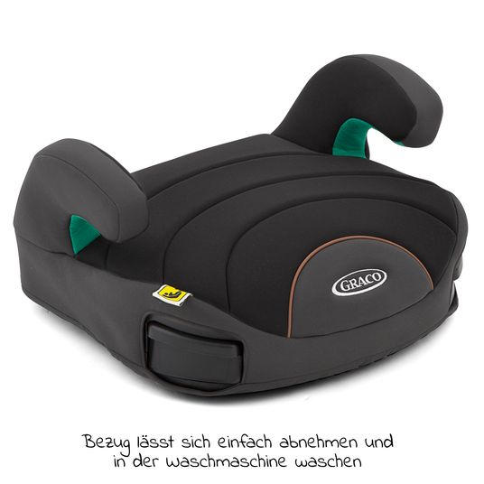 Graco Booster seat Booster Eversure Lite R129 i-Size from 7 years - 12 years (135 cm - 150 cm) only 2kg light - Ebony