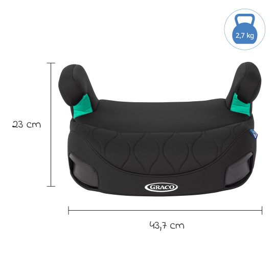 Graco Sitzerhöhung Booster Max R129 ab 7 Jahre - 12 Jahre (135 cm - 150 cm) inkl. Isofix - Midnight