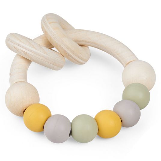 Grünspecht Wooden handring with rubber beads - Meadow
