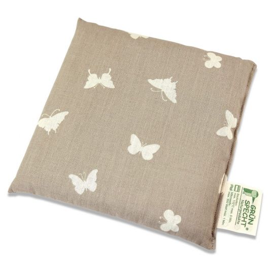 Grünspecht Rape seed pillow 19x19 cm - Butterflies Cappuccino