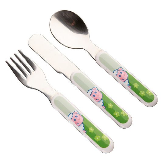 Haba 3 piece cutlery set - farm