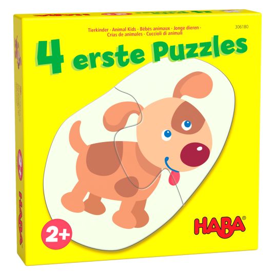 Haba 4 primi puzzle - bambini animali - 12 pezzi