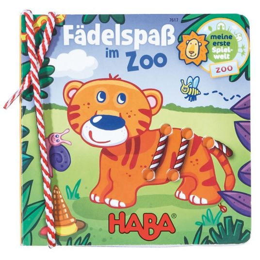 Haba Book threading fun in the zoo