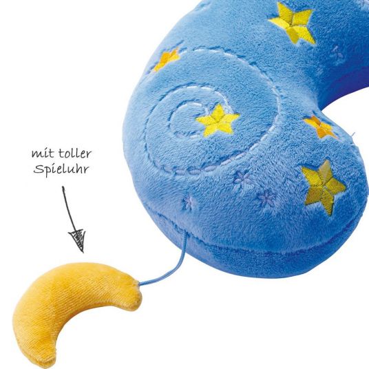 Haba Neck pillow with music box - moon & stars