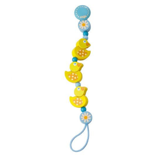 Haba Pacifier chain made of wood - Duck dance