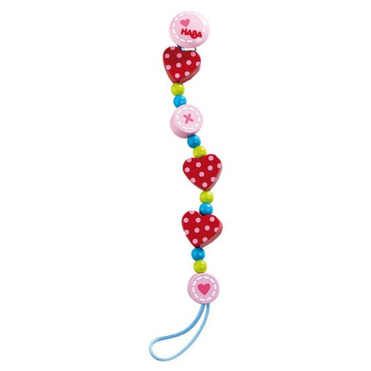 Haba Pacifier chain made of wood - heart to heart