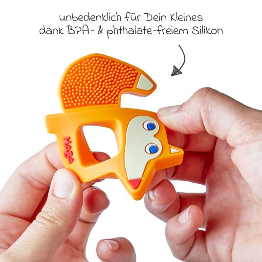 Haba Silicone teething ring / grasping toy fox