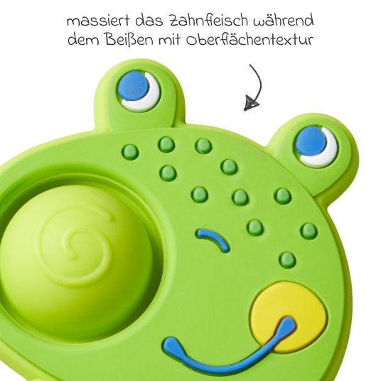 Haba Silikon-Beißring / Greifling Plopp-Frosch