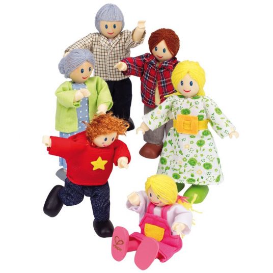 Hape Set di 6 bambole famiglia