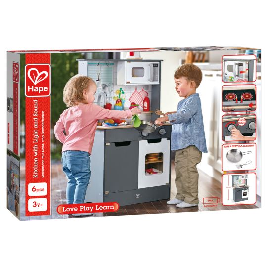 Hape Innovation wooden play kitchen - with light & sound