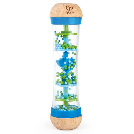 Hape Rainmaker rattle / Sensory wooden toy - Blue
