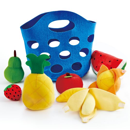 Hape Play food fruit baskets - made from soft fabrics