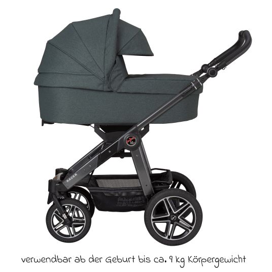 Hartan 2in1 Kombi-Kinderwagen-Set Racer GTS bis 22 kg belastbar mit Falttasche Trend, Mückennetz, Regenschutz, Schnullerkette & Spieltier - Animal Stars