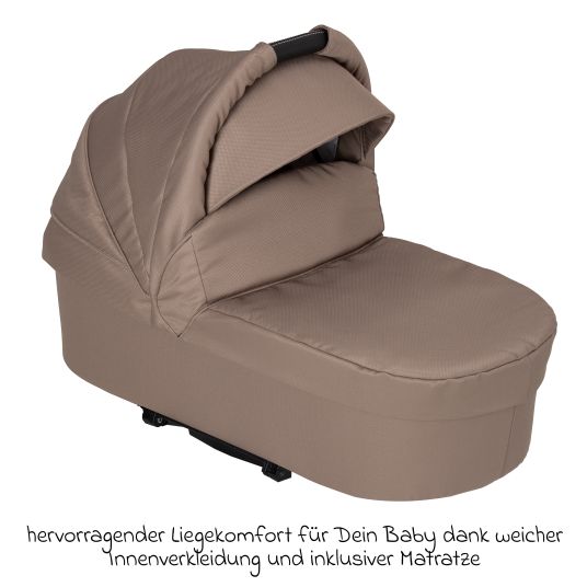 Hartan 2in1 Kombi-Kinderwagen-Set Racer GTS bis 22 kg belastbar mit Falttasche Trend, Mückennetz, Regenschutz, Schnullerkette & Spieltier - Happy Feet