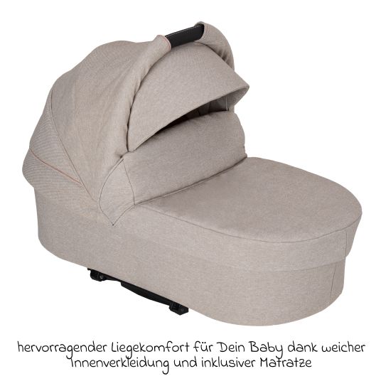 Hartan 2in1 Kombi-Kinderwagen-Set Racer GTS bis 22 kg belastbar mit Falttasche Trend, Mückennetz, Regenschutz, Schnullerkette & Spieltier - Hedgehog Love