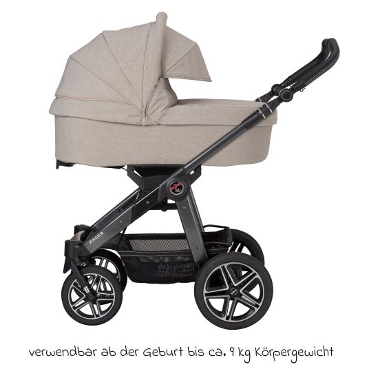 Hartan 2in1 Kombi-Kinderwagen-Set Racer GTS bis 22 kg belastbar mit Falttasche Trend, Mückennetz, Regenschutz, Schnullerkette & Spieltier - Hedgehog Love