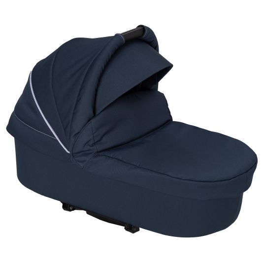 Hartan 2in1 Kombi-Kinderwagen-Set Racer GTS bis 22 kg belastbar mit Falttasche Trend, Mückennetz, Regenschutz, Schnullerkette & Spieltier - Navy Stripes