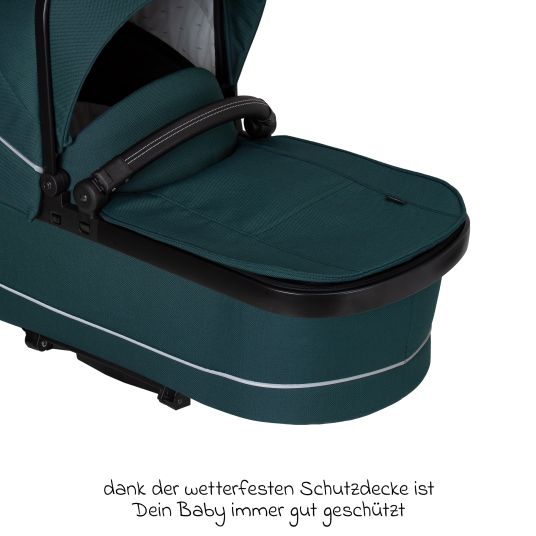 Hartan 2in1 Kombi-Kinderwagen-Set Rock IT GTR Outdoor bis 22 kg belastbar mit Knickschieber, Handbremse, Sportsitz, Falttasche Premium & Regenschutz - Leaf