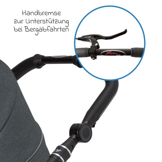 Hartan 4in1 Kombi-Kinderwagen-Set Racer GTS bis 22 kg belastbar mit Falttasche Trend, Babyschale Pebble Pro, Isofix-Basis FamilyFix3, Mückennetz, Regenschutz, Schnullerkette & Spieltier - Animal Stars