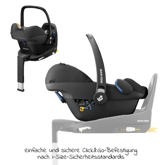 Hartan 4in1 Kombi-Kinderwagen-Set Racer GTS bis 22 kg belastbar mit Falttasche Trend, Babyschale Pebble Pro, Isofix-Basis FamilyFix3, Mückennetz, Regenschutz, Schnullerkette & Spieltier - Panda Family