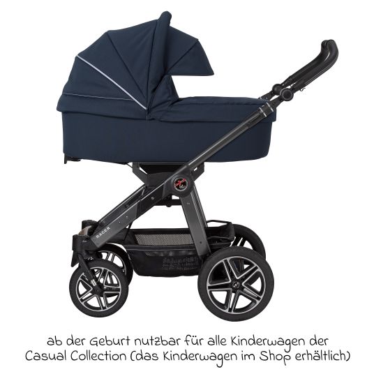 Hartan Babywanne / Falttasche Trend inkl. Windschutz & Softline Matratze für alle GTS-Modelle - Navy Stripes