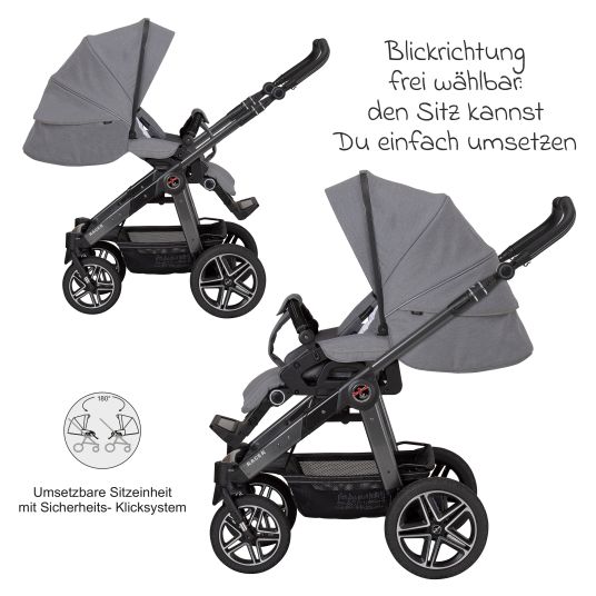 Hartan Buggy & pushchair Racer GTS up to 22 kg load capacity with handbrake, buckling slider incl. rain cover - Little Zoo