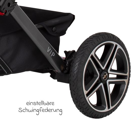 Hartan Buggy & pushchair Vip GTS up to 22 kg load capacity with telescopic push bar incl. rain cover - Happy Feet