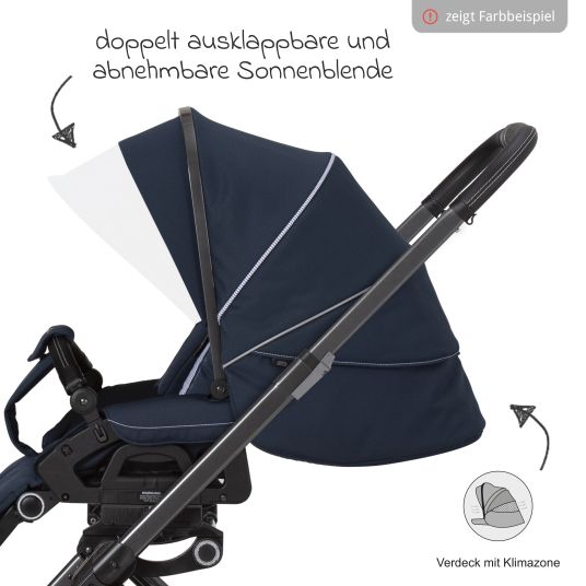 Hartan Buggy & Sportwagen Vip GTS bis 22 kg belastbar mit Teleskopschieber inkl. Regenschutz - Little Zoo