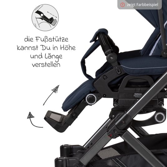 Hartan Buggy & Sportwagen Vip GTS bis 22 kg belastbar mit Teleskopschieber inkl. Regenschutz - Panda Family