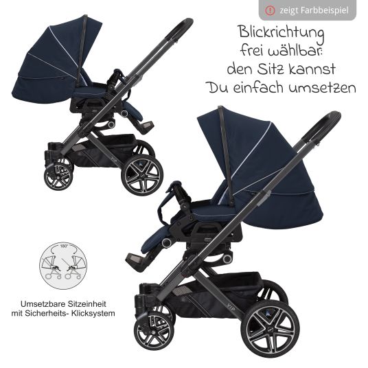 Hartan Buggy & Sportwagen Vip GTS bis 22 kg belastbar mit Teleskopschieber inkl. Regenschutz - Panda Family