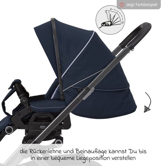 Hartan Passeggino e carrozzina Vip GTS fino a 22 kg di portata con maniglione telescopico incluso parapioggia - Panda Family