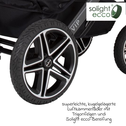 Hartan Buggy & Sportwagen Vip GTS bis 22 kg belastbar mit Teleskopschieber inkl. Regenschutz - Rainbow