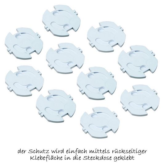 Hartig + Helling Steckdosensicherung zum Kleben 10 Stück - Weiß