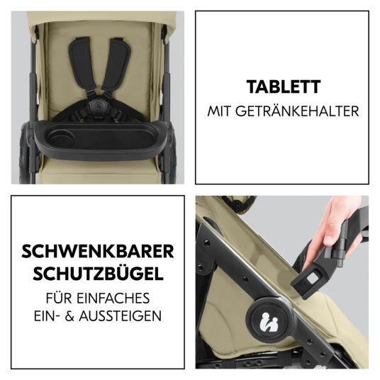 Hauck 2in1 stroller set Shop n Care Duo Set - incl. Maxi-Cosi i-Size Cabriofix, adapter + FREE play animal XL & buggy book with teething corner - Olive