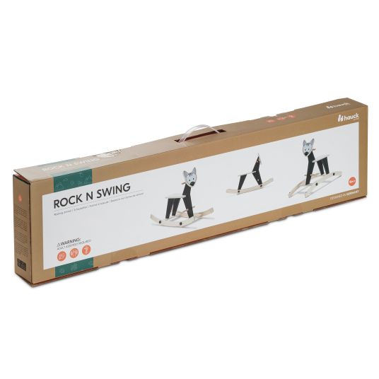 Hauck 2in1 Schaukeltier Rock N Swing (umbaubar zum Sitz, FSC zertifiziertes Holz) - Zebra